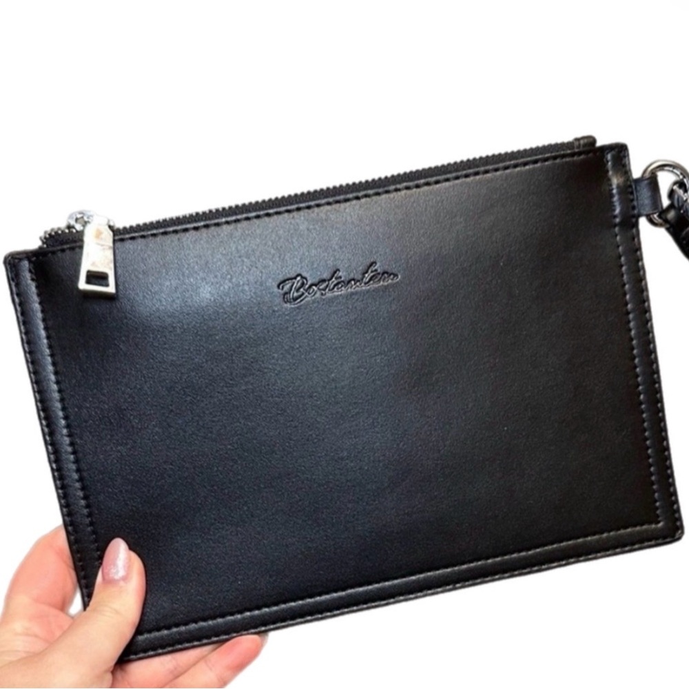 Bostanten Black Leather Wristlet • Genuine Leather • Wrist Strap • Stylish